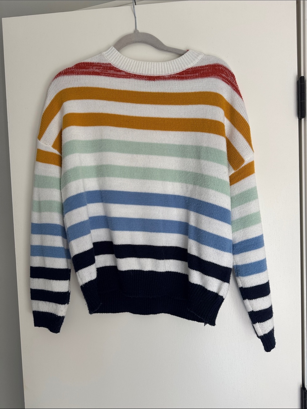 Striped Multi-Color Crewneck Sweater